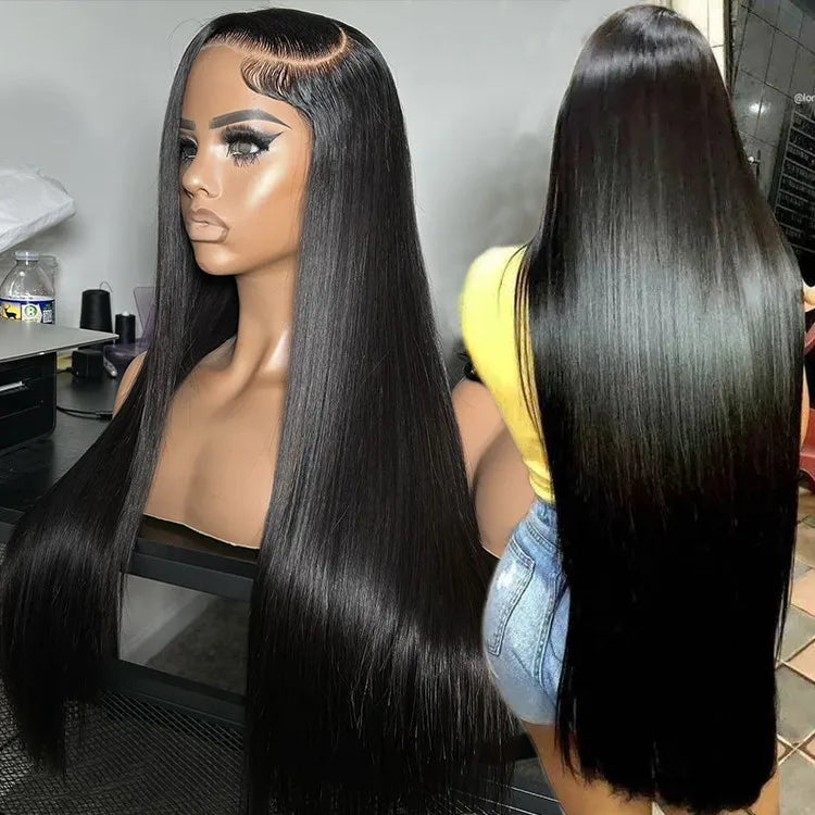 40 Inch Frontal Glueless Full Hd Lace Wigs Human Hair Unprocessed 100% C