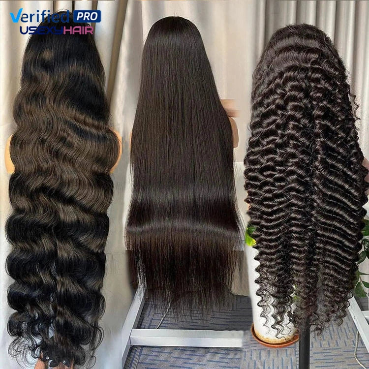 40 Inch Frontal Glueless Full Hd Lace Wigs Human Hair Unprocessed 100% C