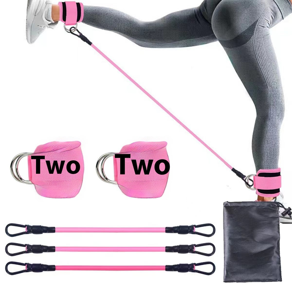 Ankle Strap Resistance Bands Hip Leg Strength Pull Rope Fitness Elastic Training Home Yoga Pilate Crossfit Workout Gym Equipment